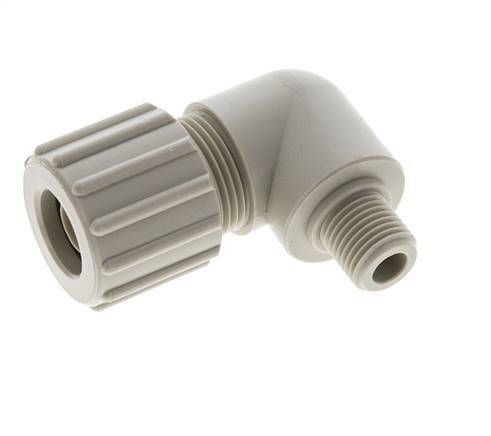 15x9mm & G1/4'' PP Elbow Compression Fitting with Male Threads 10 bar PVC and PA