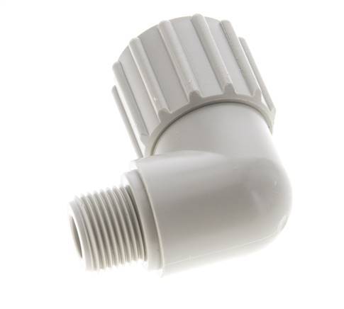 15x9mm & G3/8'' PP Elbow Compression Fitting with Male Threads 10 bar PVC and PA