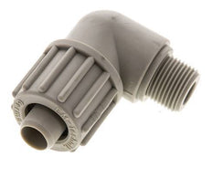 16x10mm & G3/8'' PP Elbow Compression Fitting with Male Threads 10 bar PVC and PA