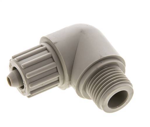 12x6mm & G1/2'' PP Elbow Compression Fitting with Male Threads 10 bar PVC and PA