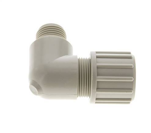 20x13mm & G1/2'' PP Elbow Compression Fitting with Male Threads 10 bar PVC and PA