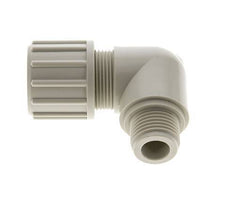 20x13mm & G1/2'' PP Elbow Compression Fitting with Male Threads 10 bar PVC and PA