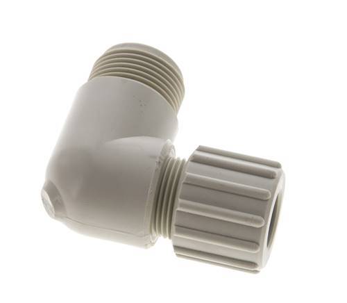 15x9mm & G3/4'' PP Elbow Compression Fitting with Male Threads 10 bar PVC and PA