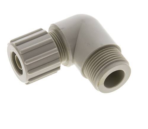 15x9mm & G3/4'' PP Elbow Compression Fitting with Male Threads 10 bar PVC and PA