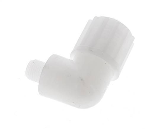 12x6mm & G1/8'' PVDF Elbow Compression Fitting with Male Threads 10 bar PVC and PA