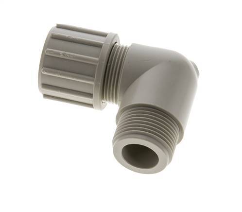 20x13mm & G3/4'' PP Elbow Compression Fitting with Male Threads 10 bar PVC and PA