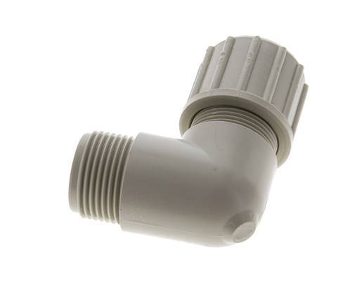 10x4mm & G1/8'' PVDF Elbow Compression Fitting with Male Threads 10 bar PVC and PA