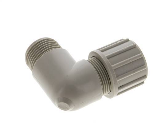 16x10mm & G1/4'' PVDF Elbow Compression Fitting with Male Threads 10 bar PVC and PA