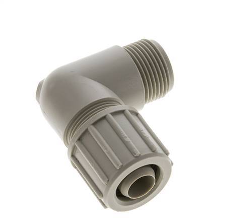 15x9mm & G3/8'' PVDF Elbow Compression Fitting with Male Threads 10 bar PVC and PA