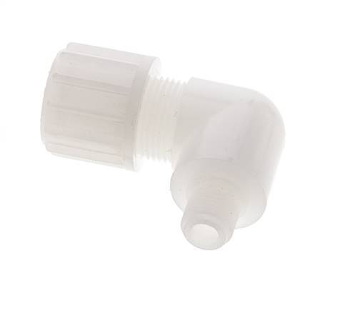16x10mm & G1/4'' PVDF Elbow Compression Fitting with Male Threads 10 bar PVC and PA