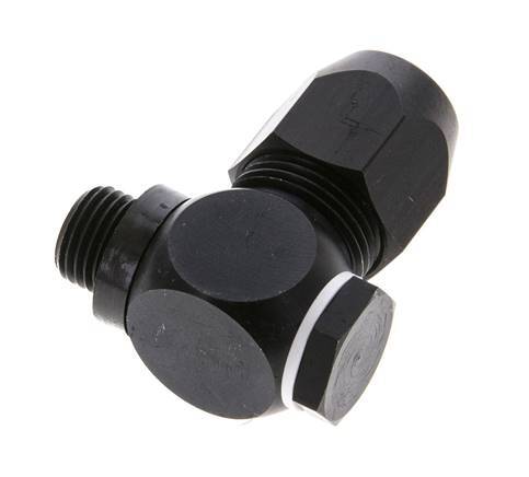 14x8mm & G1/4'' Aluminum Elbow Compression Fitting with Male Threads 10 bar PVC and PA