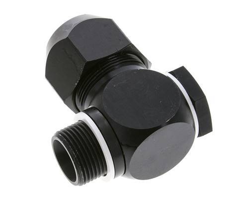 26x19mm & G3/4'' Aluminum Elbow Compression Fitting with Male Threads 10 bar PVC and PA