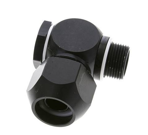 26x19mm & G3/4'' Aluminum Elbow Compression Fitting with Male Threads 10 bar PVC and PA