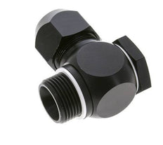 26x19mm & G1'' Aluminum Elbow Compression Fitting with Male Threads 10 bar PVC and PA