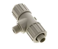 Racor de compresión en T de PP 20x13mm y G3/8'' con rosca macho 10 bar PVC y PA