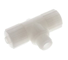 Racor de compresión en T 15x9mm & G1/2'' PVDF con rosca macho 10 bar PVC y PA