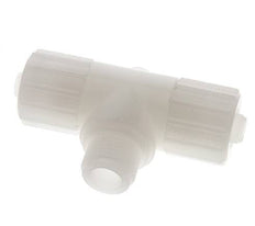 Racor de compresión en T 15x9mm & G1/2'' PVDF con rosca macho 10 bar PVC y PA
