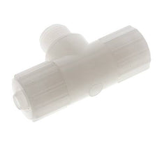 Racor de compresión en T 15x9mm & G1/2'' PVDF con rosca macho 10 bar PVC y PA