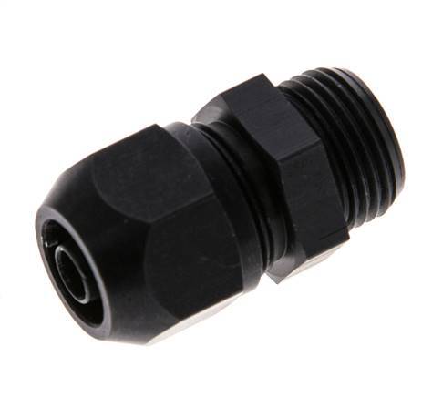 9x6mm & G3/8'' Aluminum Straight Compression Fitting with Male Threads 10 bar PVC and PA