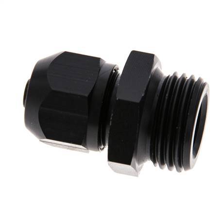 Racor de compresión recto de aluminio 9x6mm y G1/2'' con rosca macho 10 bar PVC y PA