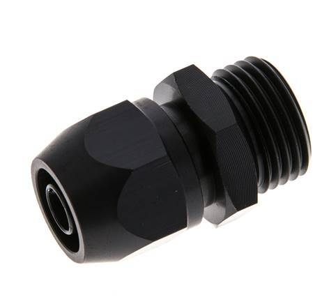 Racor de compresión recto de aluminio 12x9mm y G1/2'' con rosca macho 10 bar PVC y PA