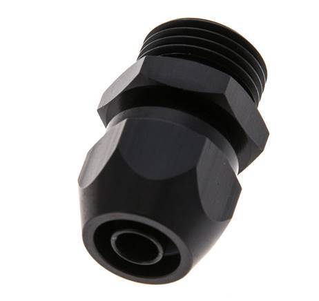 Racor de compresión recto de aluminio 12x9mm y G1/2'' con rosca macho 10 bar PVC y PA