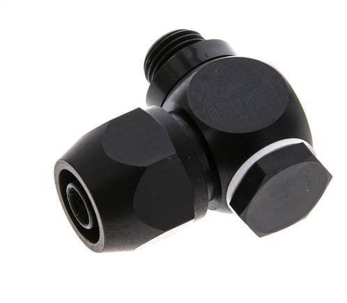 12x9mm & G1/4'' Aluminum Elbow Compression Fitting with Male Threads 10 bar PVC and PA