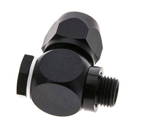 12x9mm & G1/4'' Aluminum Elbow Compression Fitting with Male Threads 10 bar PVC and PA