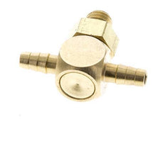 Boquilla en T de latón de 3 mm y M5 con rosca macho NBR