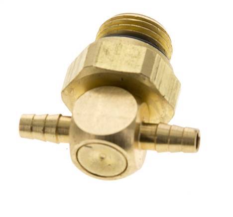 Boquilla en T de latón de 3 mm y G1/8'' con rosca macho NBR