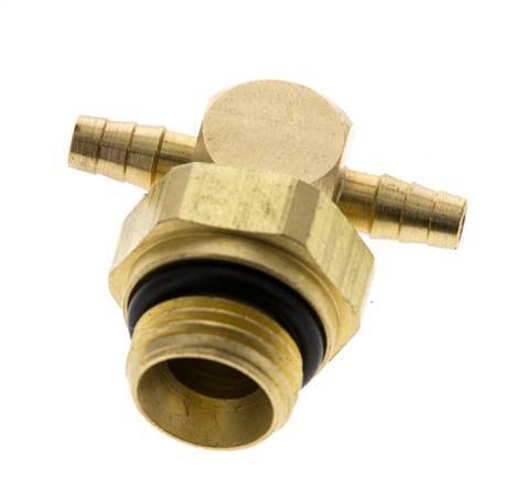 Boquilla en T de latón de 3 mm y G1/8'' con rosca macho NBR