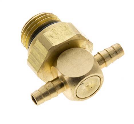 Boquilla en T de latón de 3 mm y G1/8'' con rosca macho NBR