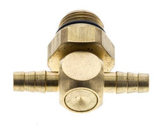 Boquilla en T de latón de 4 mm y G1/8'' con rosca macho NBR