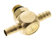 Boquilla en T de latón de 6 mm y G1/8'' con rosca macho NBR