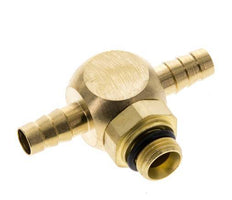 Boquilla en T de latón de 6 mm y G1/8'' con rosca macho NBR