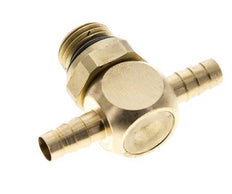 6 mm & G1/4'' Brass Tee Hose Barb with Male Threads NBR
