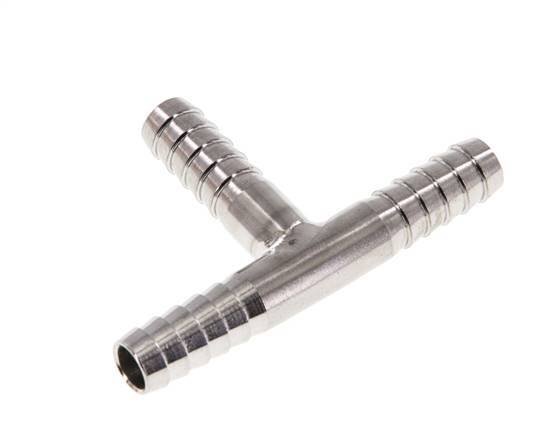 Conector de manguera en T de acero inoxidable 1.4301 de 6 mm (1/4'') [2 piezas]