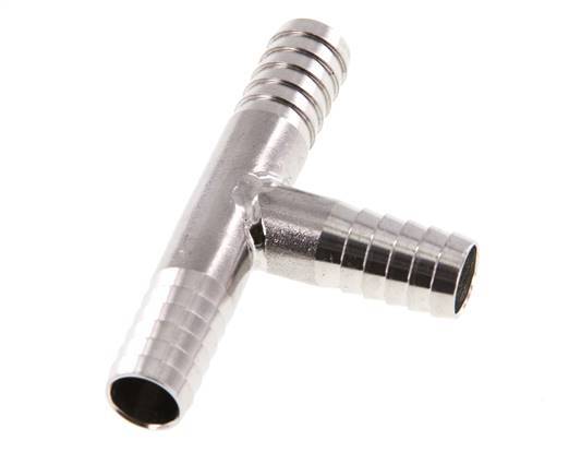 Conector de manguera en T de acero inoxidable 1.4301 de 9 mm (3/8'')