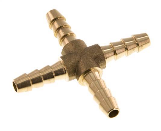 Conector de manguera en cruz de latón de 6 mm (1/4'') [2 piezas]