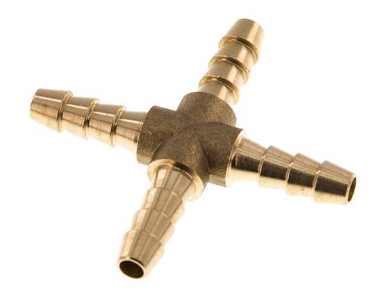 Conector de manguera en cruz de latón de 6 mm (1/4'') [2 piezas]