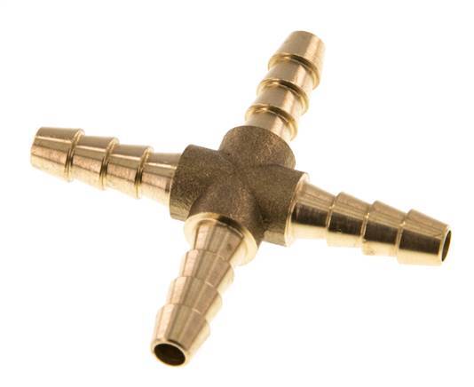 Conector de manguera en cruz de latón de 6 mm (1/4'') [2 piezas]