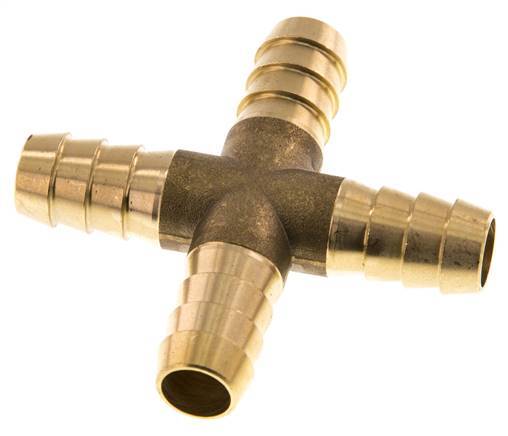 Conector de manguera en cruz de latón de 13 mm (1/2'')