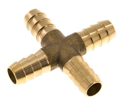 Conector de manguera en cruz de latón de 13 mm (1/2'')