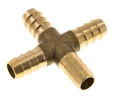 Conector de manguera en cruz de latón de 13 mm (1/2'')