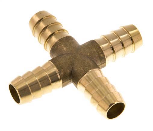 Conector de manguera en cruz de latón de 13 mm (1/2'')