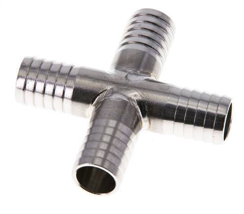 Conector de manguera transversal de acero inoxidable 1.4301 de 13 mm (1/2'')