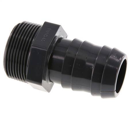 40 mm y G1-1/2'' PVC-U Boquilla Macho 89mm EN 1452-3