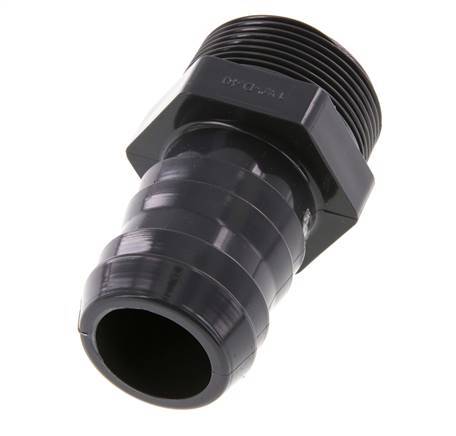 40 mm y G1-1/2'' PVC-U Boquilla Macho 89mm EN 1452-3