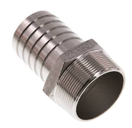 50 mm (2'') & 2''NPT Stainless Steel 1.4408 Hose Barb Male