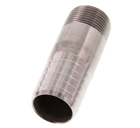25 mm (1'') & R3/4'' Stainless Steel 1.4571 Hose Barb Male 70mm